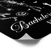 Til Death Do Us Party Retro Halloween Bachelorette ポスター (角)