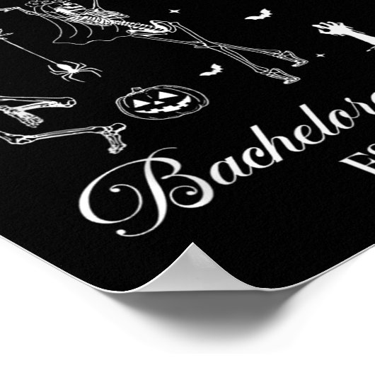 Til Death Do Us Party Retro Halloween Bachelorette ポスター (角)