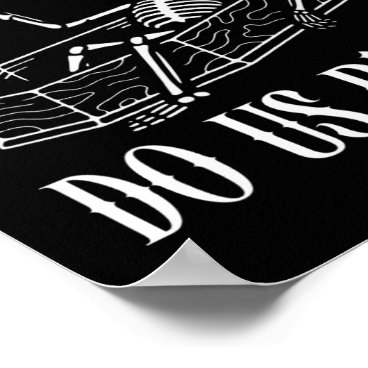 Til Death Do Us Party Skeleton Halloween Bride Wed ポスター (角)