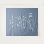  Til death do us party wedding dusty blue タペストリー (正面(横))