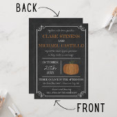 Til Death Fall Pumpkin オレンジ黒の結婚式 招待状