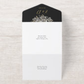 Til Death Gothic Roses Floral Wedding Foil オールインワン招待状 (外側)