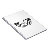 Til Death Skeleton Heart Hands Gothic Mood ノートブック (右側)