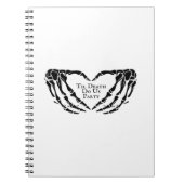 Til Death Skeleton Heart Hands Gothic Mood ノートブック (正面)