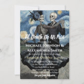Til Death Skeleton Van Gogh Gothic ウェディング 招待状 (正面)