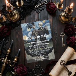 Til Death Skeleton Van Gogh Gothic ウェディング 招待状