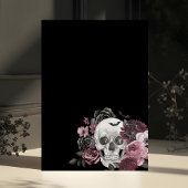 Til Death Water color Black Gothic Photo 結婚's 箔招待状