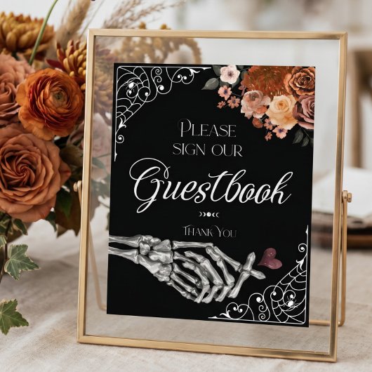 Til Death Watercolor スケルトンの手 ゲストブック