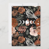 Til Death Watercolor スケルトンの手 ゴシックウェディング 招待状 (裏面)