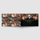 Til Death Watercolor Skull Autumn Gothic Wedding ゲストブック (全面)