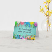 Til hamju meo afmingoアイスランド誕生日 カード (黄色い花)