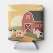 Til the Cows Come Home Three Cows Red Barn Sunset 缶クーラー (裏面)