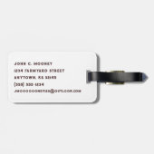 Til the Cows Come Home Two Cows Red Barn Sunrise ラゲッジタグ (裏面横)