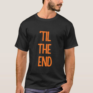 'til the end オレンジロゴテキスト tシャツ