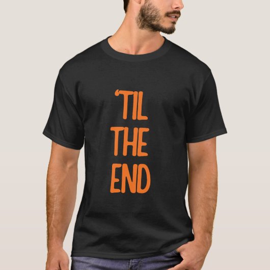 'til the end オレンジロゴテキスト tシャツ (正面)