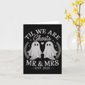 Til We Are Ghosts – Cute Mr & Mrs Wedding Ghos カード (黄色い花)