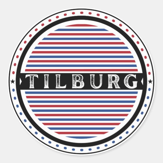 Tilburg City Pride Emblem – Dutch Identity ラウンドシール (正面)