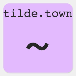 tilde.town少し正方形のステッカー スクエアシール