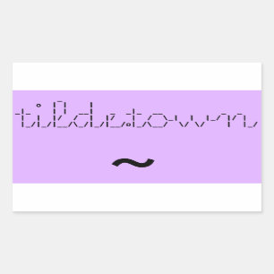tilde.town asciiの旗のステッカー 長方形シール