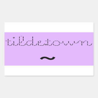 tilde.town asciiバナーステッカー 長方形シール