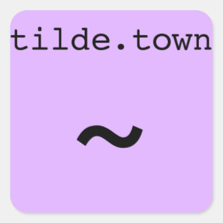 tilde.town little squareステッカー スクエアシール