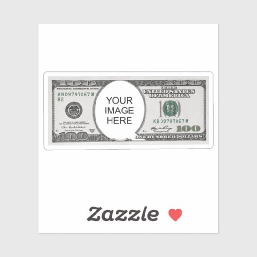 Tile Design With Your Image On 100 Dollar Images  シール (シート)