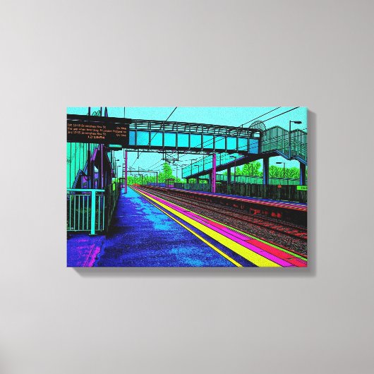 Tile Hill駅 ポップアートスタイル キャンバスプリント (正面)
