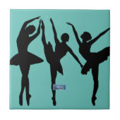 Tile L-Teal(Ballet Trio) RFPMDesigns  2024 タイル (正面)