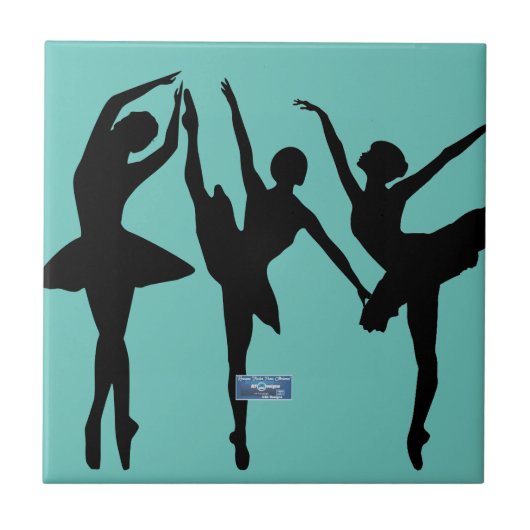 Tile L-Teal(Ballet Trio) RFPMDesigns  2024 タイル (正面)