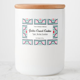 Tile Pattern Custom Food Container Label Set フードラベル