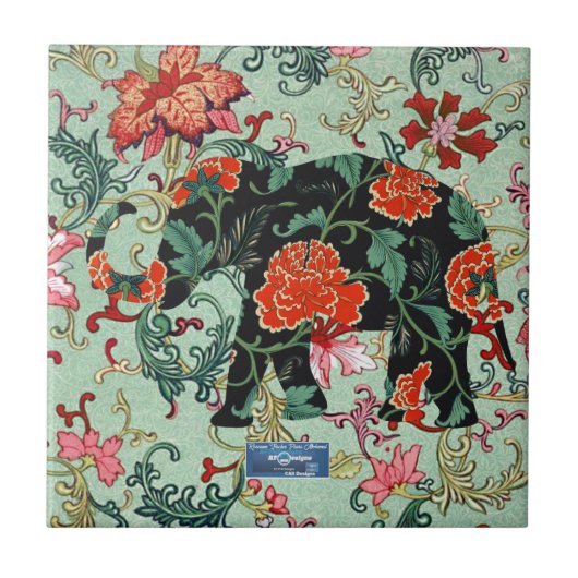 Tile Sage(Flowering Elephant) RFPMDesigns 2024 タイル (正面)
