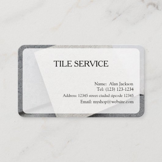 TILE SERVICES 名刺 編集可能 (正面)