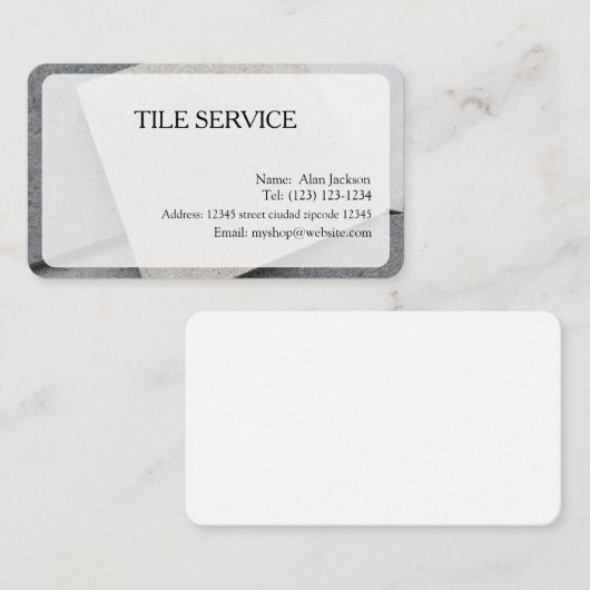 TILE SERVICES 名刺 編集可能 (正面/裏面)