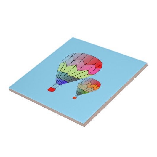 Tile - Striped Hot Air Balloons タイル (側面)