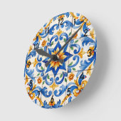 Tile Time Fiesta Clock ラウンド壁時計 (傾斜)