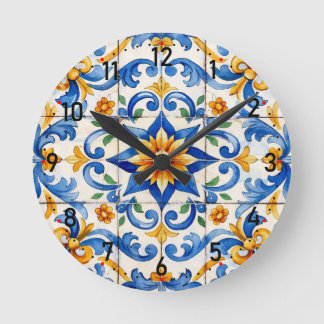 Tile Time Fiesta Clock ラウンド壁時計