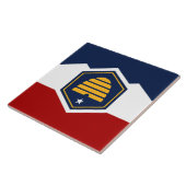 Tile with flag of Utah State, USA タイル (側面)