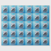 Tiled Dolphin Birthday  ラッピングペーパー (フラット)