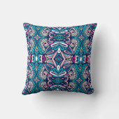 Tiled ethnic pattern. Abstract geometric mosaic vi クッション (裏面)