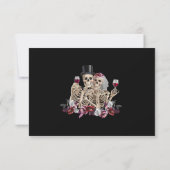 Till Deathゴシックスケルトン応答カードRSVP 招待状 (裏面)