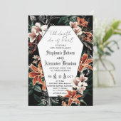 Till Deathフローラ写真ハロウィーン結婚ゴシック 招待状 (スタンド正面)