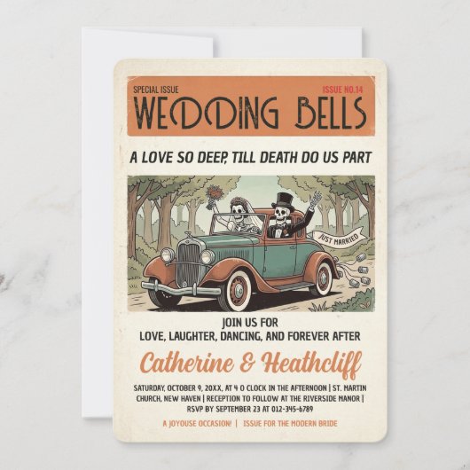 Till Death ウェディングベルズ新聞 招待状 (正面)