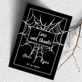 Till Death | ゴシックブラックハロウィンウェディングサンクスカード サンキューカード