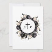 Till Death | 棺桶 ゴシック 結婚式 黒いバラ 招待状 (裏面)