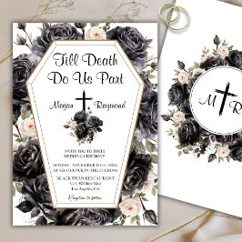 Till Death | 棺桶 ゴシック 結婚式 黒いバラ 招待状