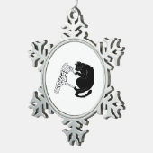 Till Death Cats Do Us Part Classic スノーフレークピューターオーナメント (右)