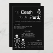 Till Death Do Usパーティーバチェロレッテの日程 招待状 (正面/裏面)