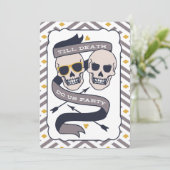 Till Death Do Usパーティー – シルバーブルー結婚ズ 招待状 (スタンド正面)