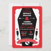 Till Death Do Usパーティー – 黒と赤結婚の 招待状 (裏面)