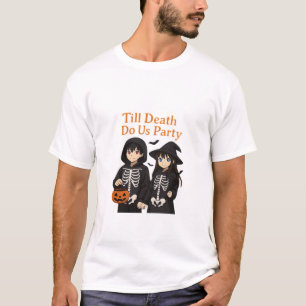 Till Death Do Usパーティー- Anime Halloween Coule Cl Tシャツ